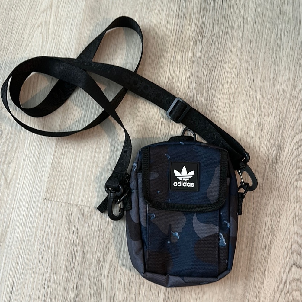 Small Blue Camo Adidas Shoulder/Festival Bag